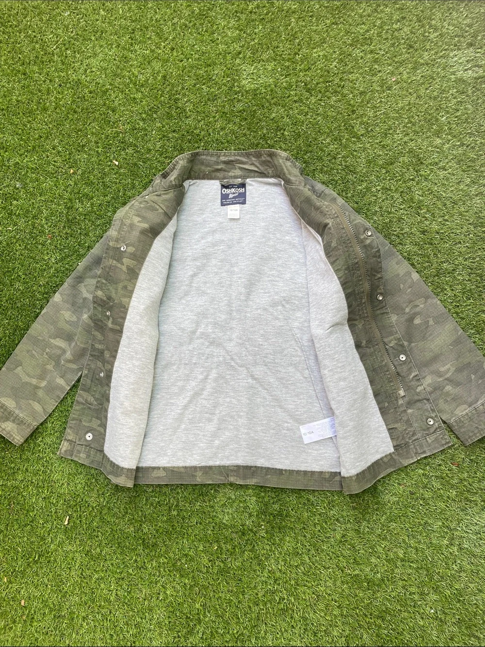 OshKosh B'gosh Kids Gray Camo Utility Jacket